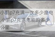 小鹏p7充满一次多少度电,小鹏p7充满电能跑多少公里