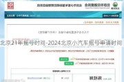 北京21年摇号时间-2024北京小汽车摇号申请时间