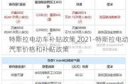 特斯拉电动车补贴政策 2021-特斯拉电动汽车价格和补贴政策