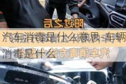 汽车消毒是什么意思-车辆消毒是什么