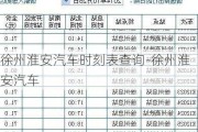 徐州淮安汽车时刻表查询-徐州淮安汽车