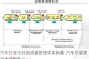 汽车行业推行的质量管理体系标准-汽车质量管理体系是什么