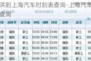 泗洪到上海汽车时刻表查询-上海汽车时刻表查询