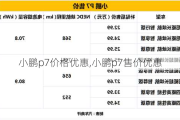 小鹏p7价格优惠,小鹏p7售价优惠