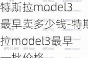 特斯拉model3最早卖多少钱-特斯拉model3最早一批价格