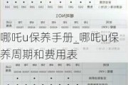 哪吒u保养手册_哪吒u保养周期和费用表