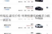 特斯拉 最低价格-特斯拉最低价格多少钱一辆新车