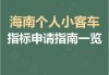 海南小客车摇号申请流程-海南省小汽车摇号申请条件