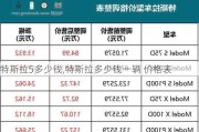 特斯拉5多少钱,特斯拉多少钱一辆 价格表