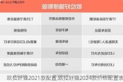 欧拉好猫2021款配置,欧拉好猫2024款价格配置表