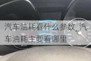 汽车油耗看什么参数_汽车油耗主要看哪里