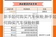 新手如何购买汽车保险,新手如何购买汽车保险划算