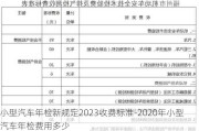 小型汽车年检新规定2023收费标准-2020年小型汽车年检费用多少