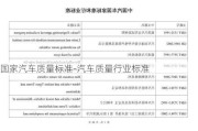 国家汽车质量标准-汽车质量行业标准