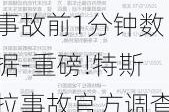 特斯拉公布车辆事故前1分钟数据-重磅!特斯拉事故官方调查结果公布!