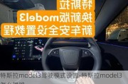 特斯拉model3驾驶模式设置-特斯拉model3怎么驾驶