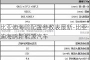 比亚迪海鸥配置参数表最新-比亚迪海鸥新能源汽车