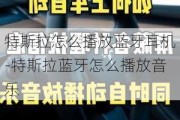 特斯拉怎么播放蓝牙耳机-特斯拉蓝牙怎么播放音乐