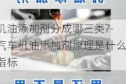 机油添加剂分成哪三类?-汽车机油添加剂原理是什么指标