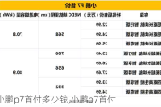 小鹏p7首付多少钱,小鹏p7首付