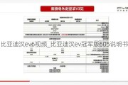 比亚迪汉ev6视频_比亚迪汉ev冠军版605说明书