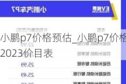 小鹏p7价格预估_小鹏p7价格2023价目表