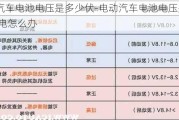 电动汽车电池电压是多少伏-电动汽车电池电压是多少伏,漏电怎么办