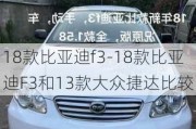 18款比亚迪f3-18款比亚迪F3和13款大众捷达比较