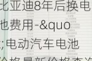 比亚迪8年后换电池费用-"电动汽车电池价格最新价格查询