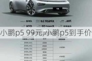 小鹏p5 99元,小鹏p5到手价