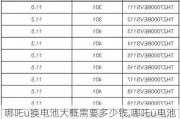 哪吒u换电池大概需要多少钱,哪吒u电池包