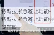 特斯拉紧急避让功能-特斯拉紧急避让功能会鸣笛吗