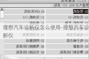 理想汽车诊断仪怎么使用-理想汽车诊断仪