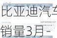 比亚迪汽车销量3月-比亚迪三月汽车销量排行榜2021