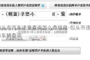 包头市汽车违章查询怎么查信息-包头市违章车辆查询