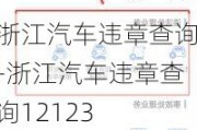 浙江汽车违章查询-浙江汽车违章查询12123