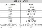 比亚迪电动车型价格_比亚迪电动汽车价格表最低价