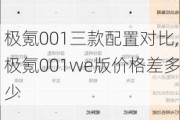 极氪001三款配置对比,极氪001we版价格差多少