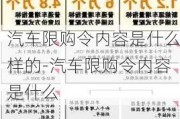 汽车限购令内容是什么样的-汽车限购令内容是什么