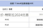 特斯拉优惠价-特斯拉2024优惠