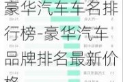 豪华汽车车名排行榜-豪华汽车品牌排名最新价格