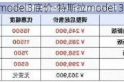 特斯拉报价model3底价-特斯拉model 3价格2021