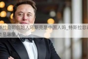 特斯拉公司创始人马斯克是中国人吗_特斯拉总裁马斯克是哪里人