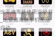 比亚迪海豚使用说明书_比亚迪海豚车机无法启动