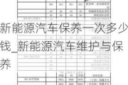 新能源汽车保养一次多少钱_新能源汽车维护与保养