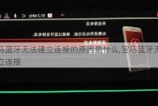 宝马蓝牙无法建立连接的原因是什么,宝马蓝牙无法建立连接