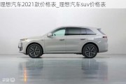 理想汽车2021款价格表_理想汽车suv价格表