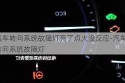 汽车转向系统故障灯亮了点火没反应-汽车转向系统故障灯