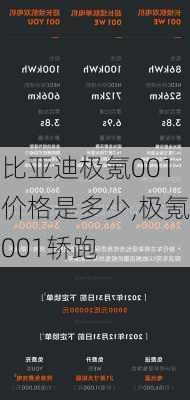 比亚迪极氪001价格是多少,极氪001轿跑