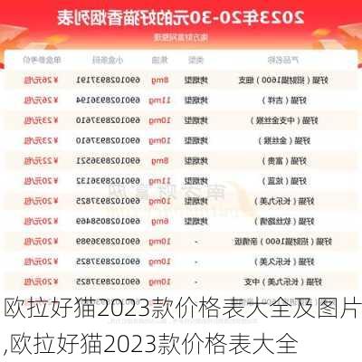 欧拉好猫2023款价格表大全及图片,欧拉好猫2023款价格表大全